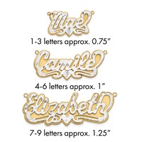 14K 3D Two-tone Satin Diamond-cut Name Plate view 1