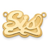 14K Yellow Gold 3D Polished Name Plate view 2