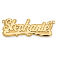 14K Yellow Gold 3D Polished Name Plate view 5