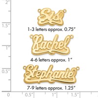 14K Yellow Gold 3D Polished Name Plate view 3