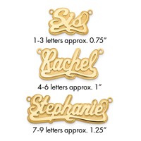 14K Yellow Gold 3D Polished Name Plate view 1