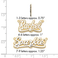 14K 3D Two-tone Polished Name Plate view 3