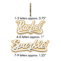 14K 3D Two-tone Polished Name Plate view 1