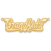 14K Yellow Gold 3D Polished Hearts Name Plate view 5