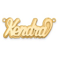 14K Yellow Gold 3D Polished Name Plate view 4