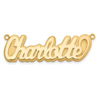 14K Yellow Gold 3D Polished Name Plate view 5