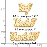 14K Yellow Gold 3D Polished Name Plate view 3