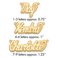 14K Yellow Gold 3D Polished Name Plate view 1
