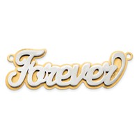 14K 3D Two-tone Polished Name Plate view 5