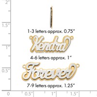 14K 3D Two-tone Polished Name Plate view 3