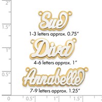14K 3D Two-tone Polished Name Plate view 3