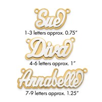 14K 3D Two-tone Polished Name Plate view 1
