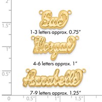 14K Yellow Gold 3D Diamond-cut Name Plate view 3