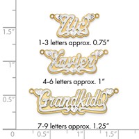 14K 3D Two-tone Satin Diamond-cut Name Plate view 3