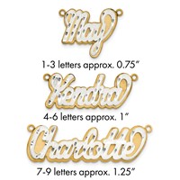 14K 3D Two-tone Satin Diamond-cut Name Plate view 1