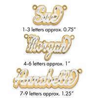 14K 3D Two-tone Satin Diamond-cut Name Plate view 1