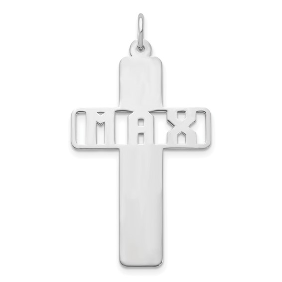 Polished Cross Cut Out Name Plate