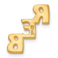 14K Yellow Gold Small Cut-out Monogram Tie Tac view 4