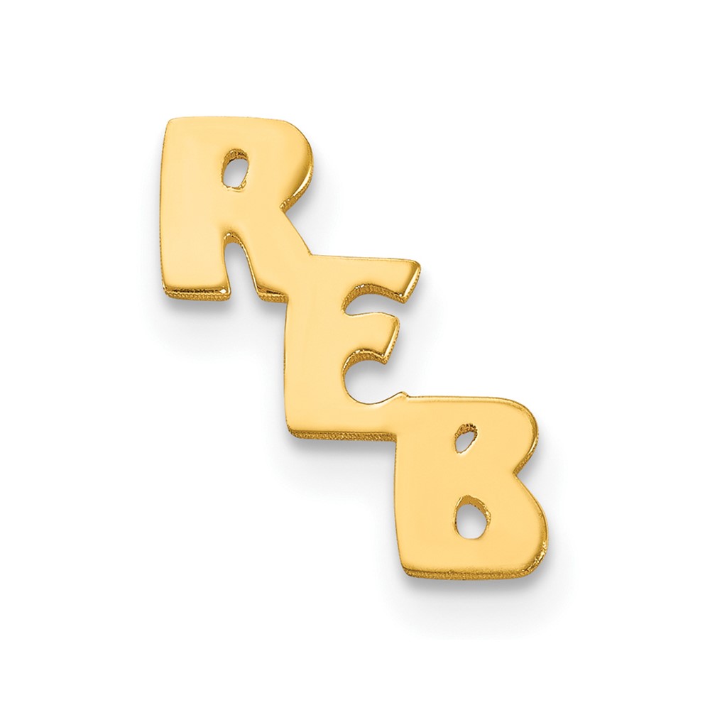 14K Yellow Gold Small Cut-out Monogram Tie Tac