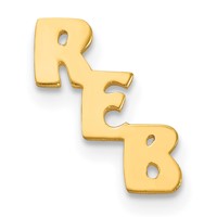 14K Yellow Gold Small Cut-out Monogram Tie Tac view 1