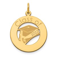 14K Yellow Gold Personalized Graduation Charm view 1