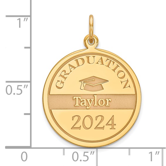 Personalized Round Graduation Charms