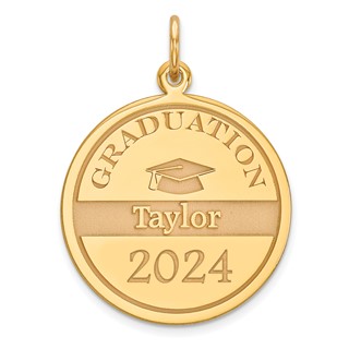 Personalized Round Graduation Charms