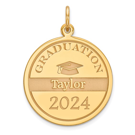 Personalized Round Graduation Charms