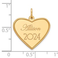 14K Yellow Gold Personalized Graduation Charm view 2