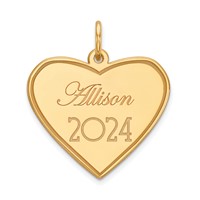 14K Yellow Gold Personalized Graduation Charm view 1