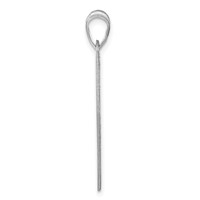 Sterling Silver Rhodium-plated Large Monogram Heart Pendant view 2