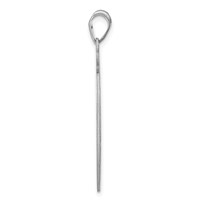 Sterling Silver Rhodium-plated Round Monogram Pendant view 2
