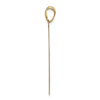 14K Yellow Gold Large Round Monogram Pendant view 2
