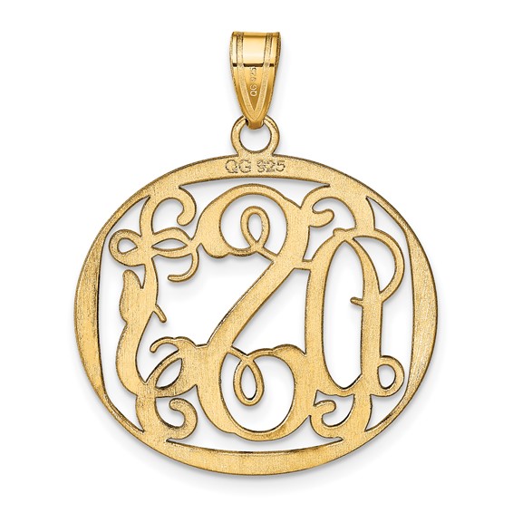 Circle Monogram Pendants