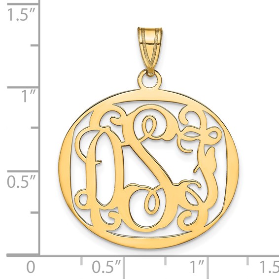 Circle Monogram Pendants