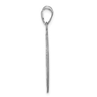 Sterling Silver Rhodium-plated Round Monogram Pendant view 2