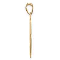 Sterling Silver Gold-plated Round Cut-out Monogram Pendant view 2