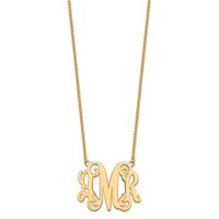 Sterling Silver Gold-plated Monogram Necklace view 2