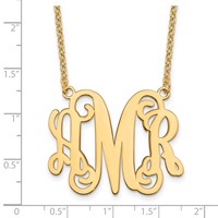 Sterling Silver Gold-plated Monogram Necklace view 3