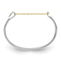SS Gold-plated Monogram with Sterling Silver Bangle view 2