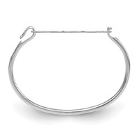 14K White Gold Monogram Bangle with Sterling Silver view 2