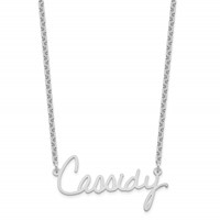 14K White Gold Signature Necklace view 2