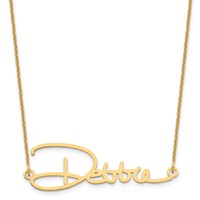 14K Yellow Gold Signature Necklace view 3
