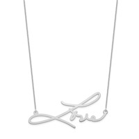 14K White Gold Signature Necklace view 2