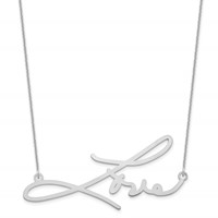 14K White Gold Signature Necklace view 1