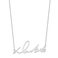 14K White Gold Signature Necklace view 4
