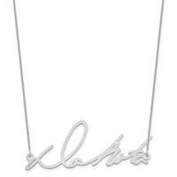 14K White Gold Signature Necklace view 3