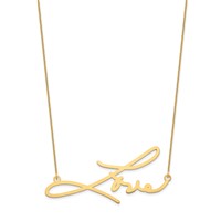 14K Yellow Gold Signature Necklace view 2
