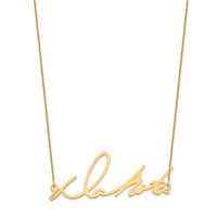 14K Yellow Gold Signature Necklace view 4