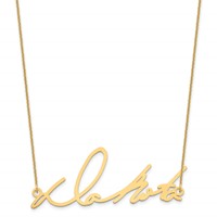 14K Yellow Gold Signature Necklace view 3